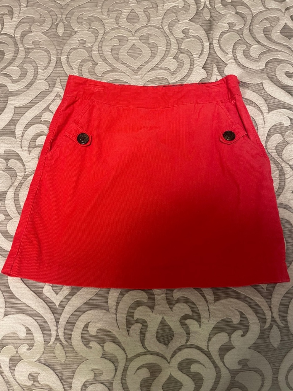 Vineyard Vines Red Corduroy Skirt Size 4
